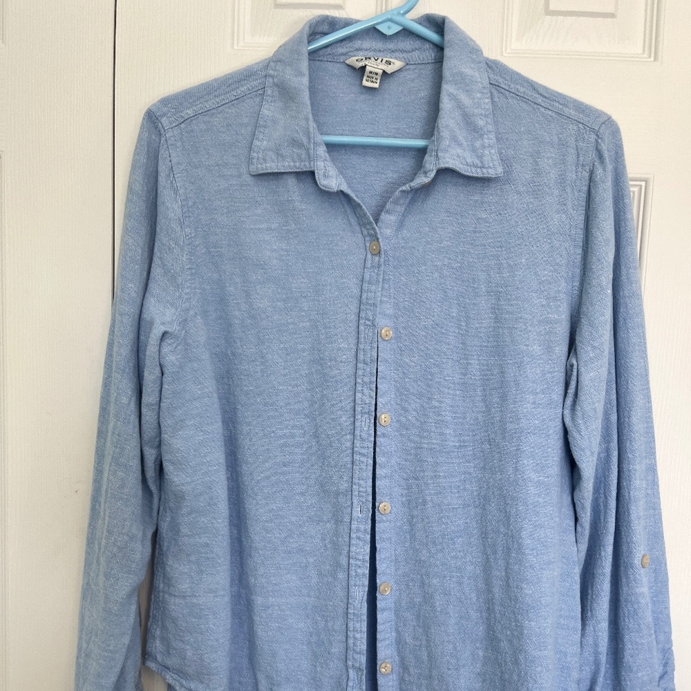 Orvis linen blend top (M)